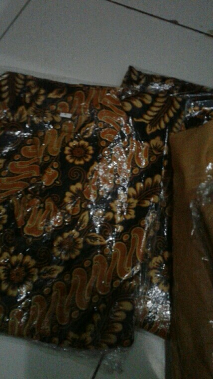 Simifashion Couple Keluarga Kebaya Set Batik Solo Asli Mix Brokat Papa Mama Anak Dijual Terpisah