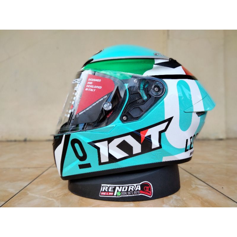 Helm KYT TT Course Motif/ Poloss. 100% ORIGINAL. ongkir termurah 2kg.-Dalaporta