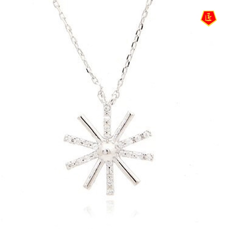 [Ready Stock]Sun Flower Necklace Female Pendant Japanese and Korean Simple Sweet Fashion