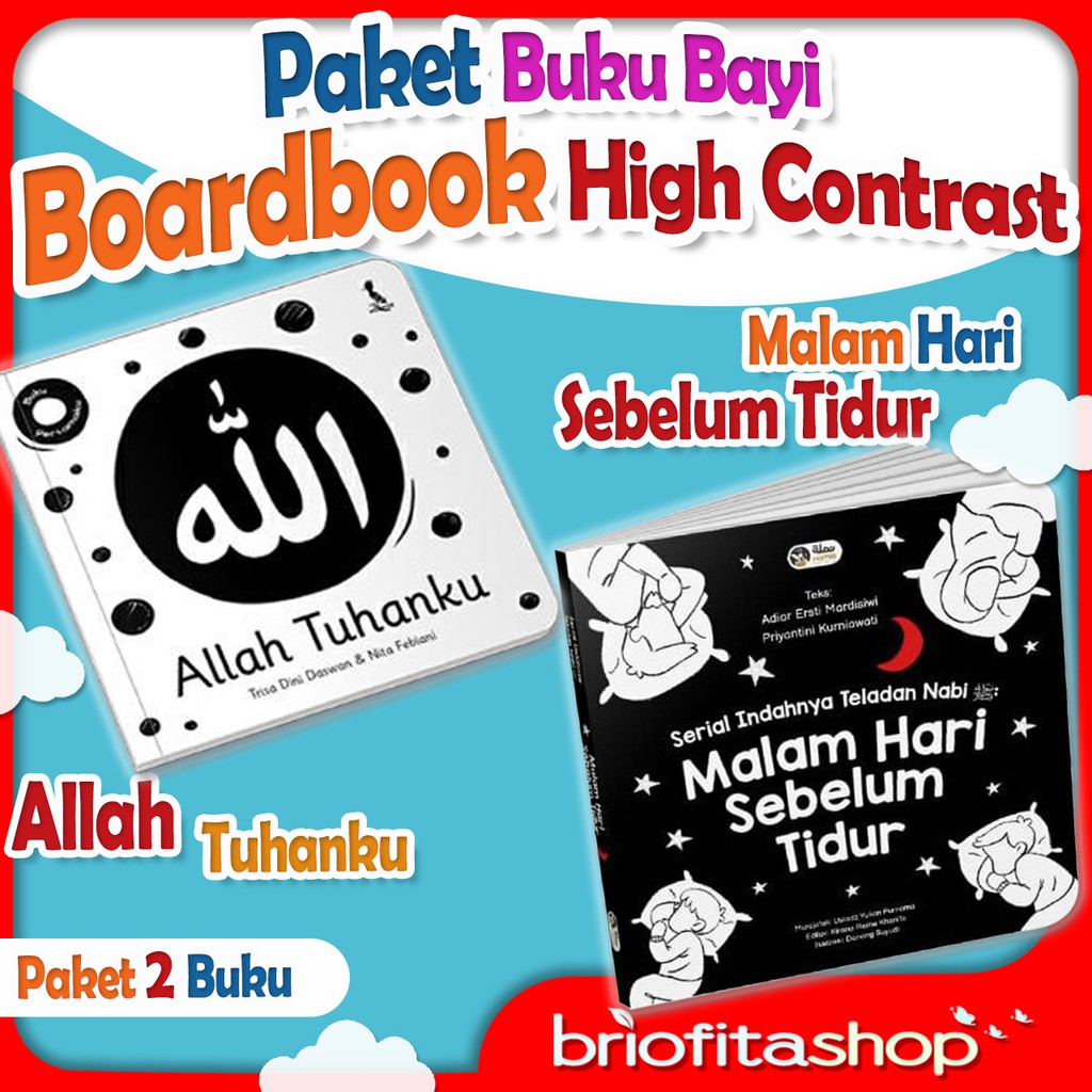 Paket Buku Bayi Boardbook Allah Tuhanku dan Malam Hari Sebelum Tidur (2 Buku)