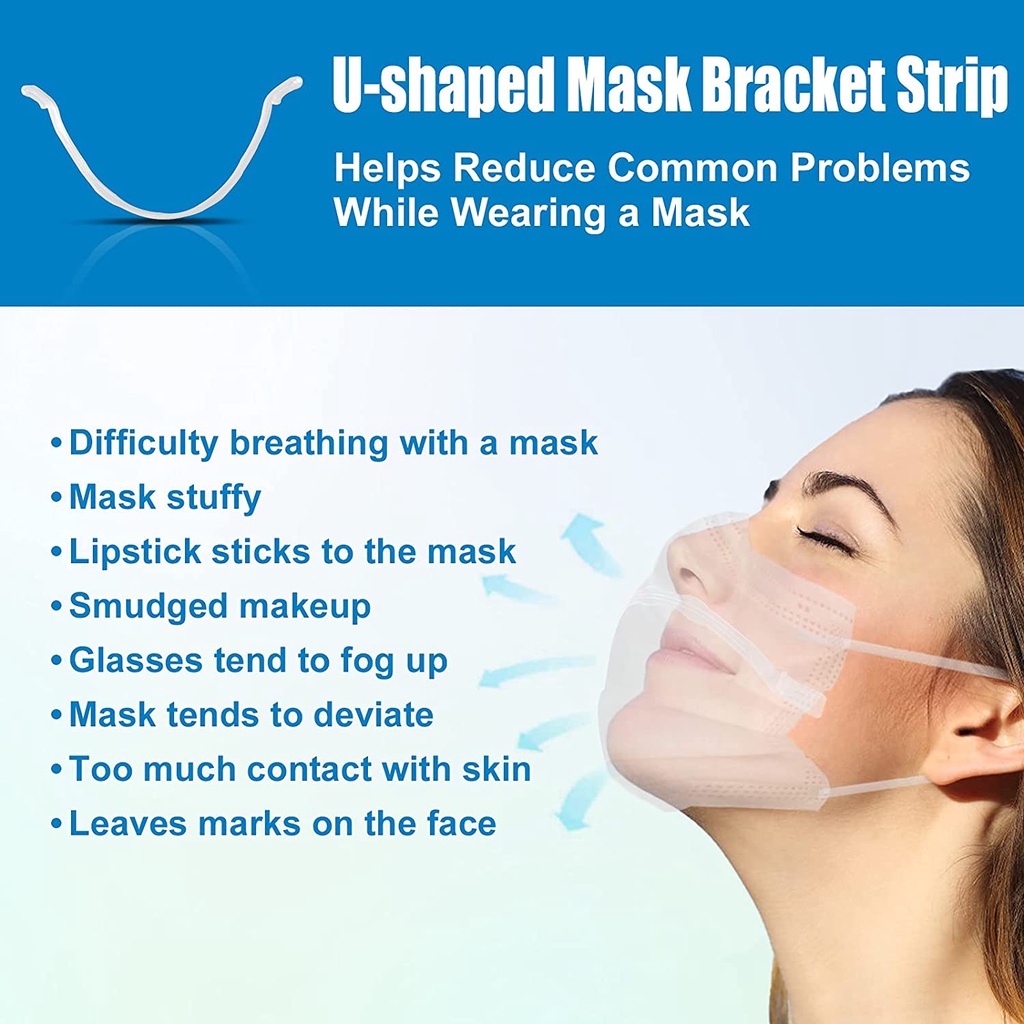 Braket Buckle Masker Mulut Hidung Bentuk U 3D Breathable Tahan Debu