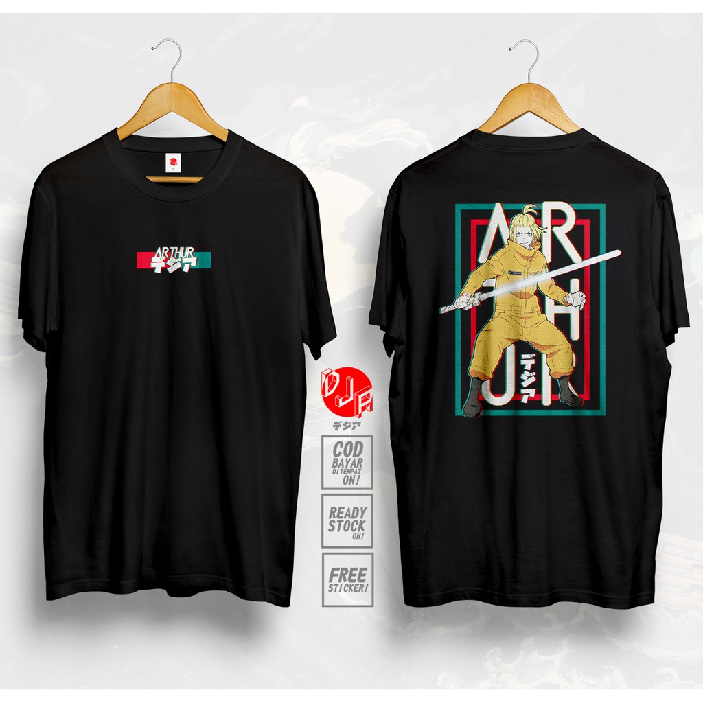 Kaos ARTHUR BOYLE FIRE FORCE ENEN NO SHOUBOUTAI BAJU JEPANG ANIME MANGA T-Shirt