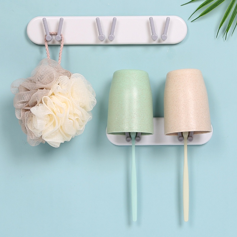 Rak Holder Sikat Gigi / Sendok / Handuk Gaya Nordic Kreatif Dengan Perekat Untuk Dapur / Kamar Mandi