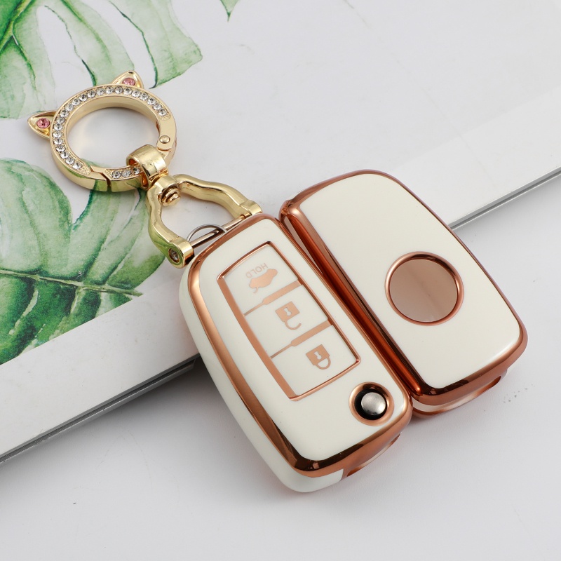 Casing Kunci Mobil Model Flip 2 / 3 / 4 Tombol Bahan TPU Untuk Nissan Qashqai J11 Juke Xtrail Sunny Cefiro A32
