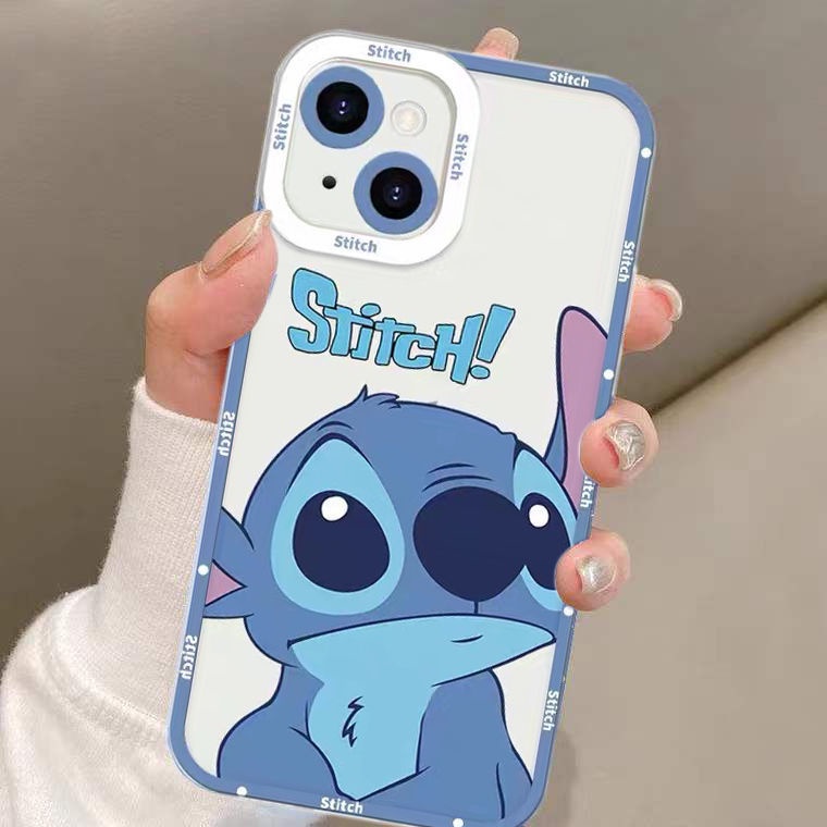 Soft Case Silikon TPU Desain Stitch Untuk Iphone 14 13 12 Mini 11 10 Pro XS Max X XR 8 7 6 6S Plus