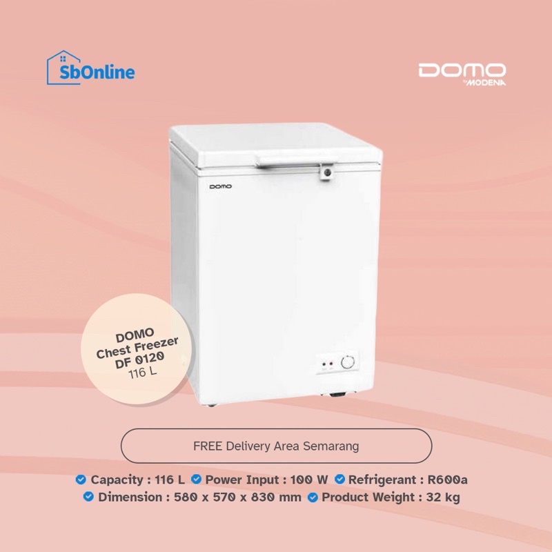 DOMO BY MODENA Chest Freezer 116 Liter DF 0120 W
