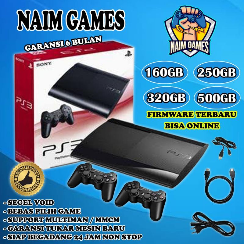 PS3 Super Slim 1TB / PS 3 SUPERSLIM 1000GB/500GB/320GB/160GB 2STIK