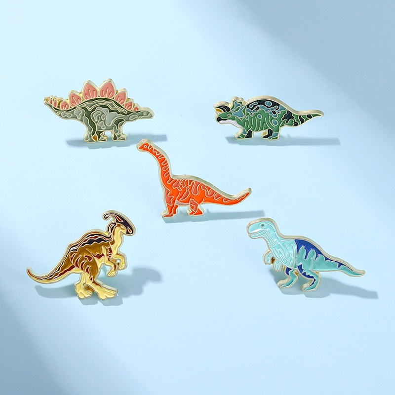 Bros Pin Bentuk Dinosaurus Jurassic Untuk Aksesoris Pakaian