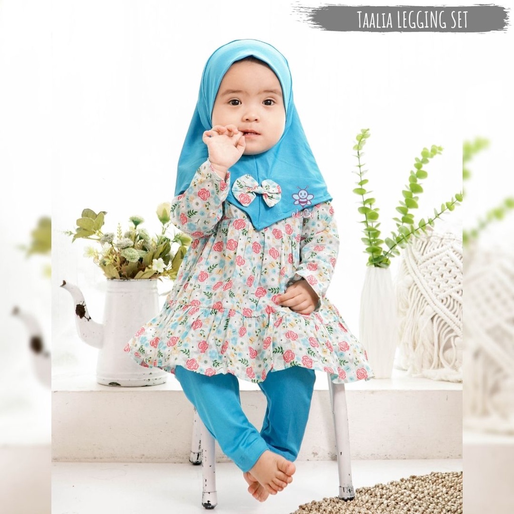 Baju Muslim Anak / Gamis Bayi / Baju Muslim Anak Perempuan Taalia Legging Set 1-5 Tahun