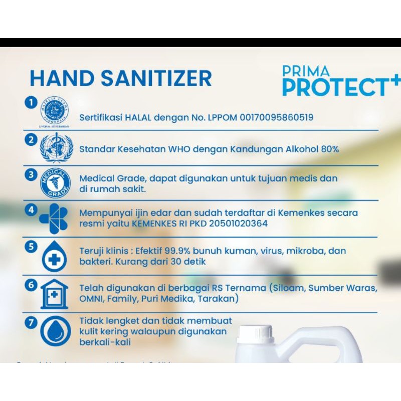 PRIMA PROTECT. HAND SANITIZER 80%,SEBOTOL 50 ML