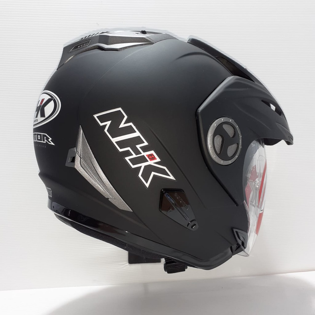 Helm NHK Halfface NHK Aviator Solid Hitam Doff Helm NHK Helm Motor NHK