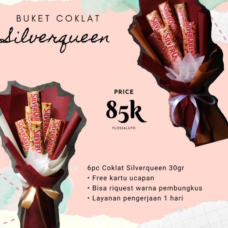 

(J-UTW> (♡> Buket Coklat Silverqueen / kado pacar / kado sahabat / hadiah segala acara (✮✮✮✮✮>