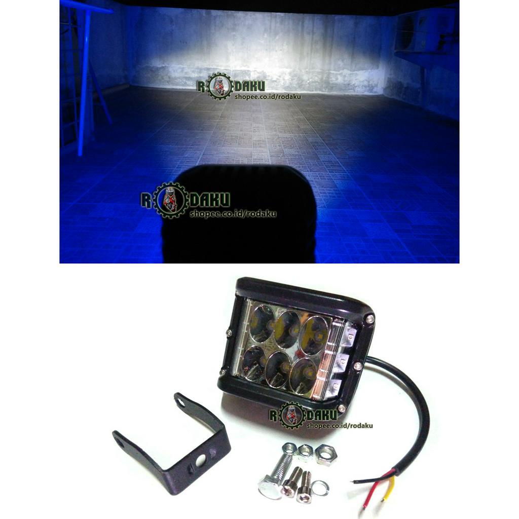 LAMPU TEMBAK LED 6 TITIK 6 MATA 6 Kedip BIRU