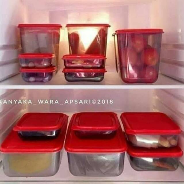 TOPLES KULKAS PLASTIK SET CALISTA OTARU SMOKE SEALWARE 14PCS KOTAK PENYIMPANAN BUMBU KULKAS SERBAGUNA SET FOOD CONTAINER CALISTA FOOD PREPARATION FOOD ORGANIZER FOOD STORAGE TOPLES SAYURAN KULKAS