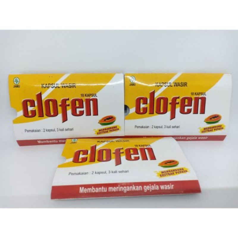 CLOFEN KAPSUL WASIR 1 blister @10 kapsul - ED 04/2025