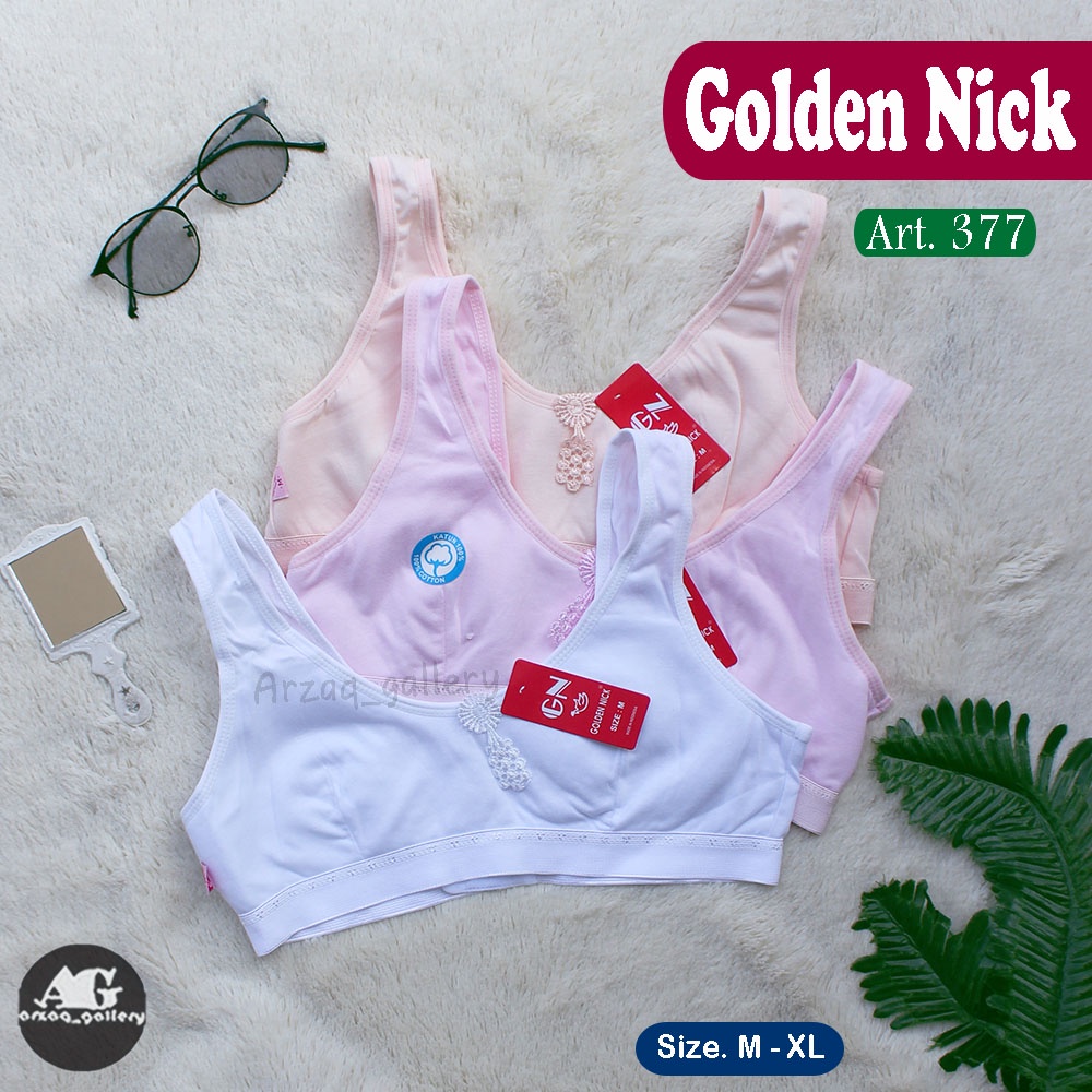 Miniset GN Golden Nick SA 377 POLOS Kait Belakang / Miniset Remaja Perempuan Kait 2 Bunga