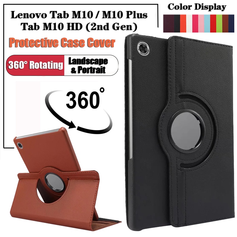 [Ready Stock] For Lenovo Tab M10 HD (2nd Gen) TB-X306 / M10 TB-X605F TB-X505F / M10 FHD Plus TB-X606 Tablet Protective Cover Fashion 360° Casing Kulit Flip Stand Putar