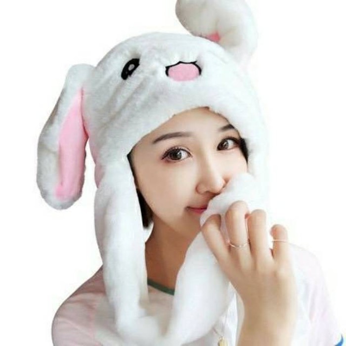 Topi Kelinci Murah Dancing Bunny Hat Kuping Gerak Goyang KROP KOREA