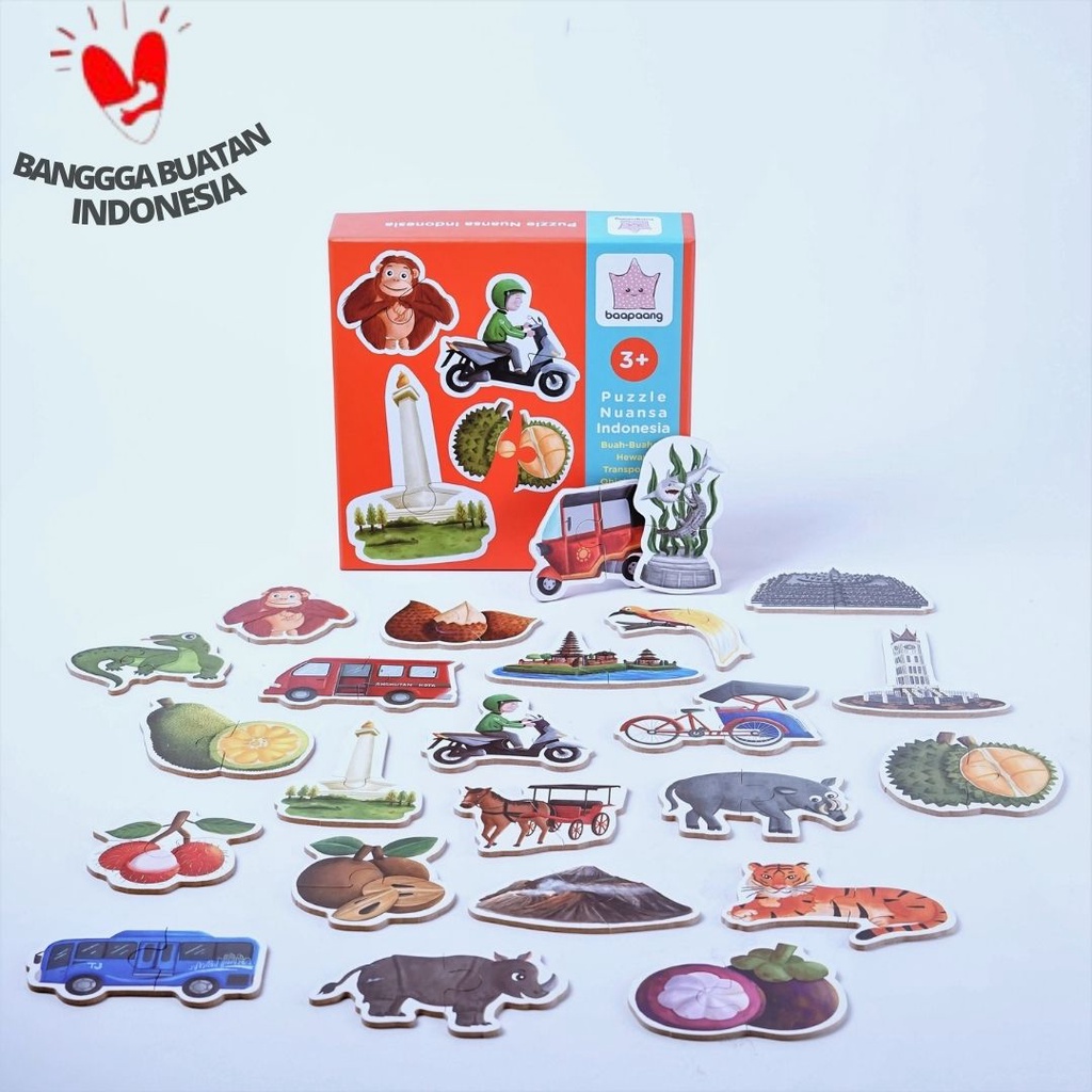 TweedyToys - Baapaang Matching Puzzle Kayu Nuansa Indonesia