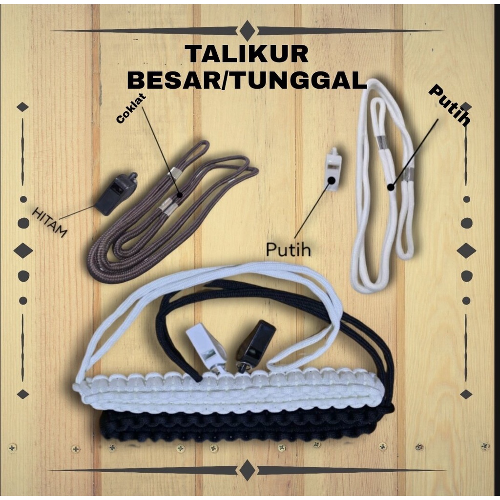 Talikur Sumbu Hitam-Tali Kur-Tali Koor-Talikur Satpam-Topi Security-Kaos Security-Sabuk Satpam-Kopel TALI KUR TUNGGAL SATPAM
