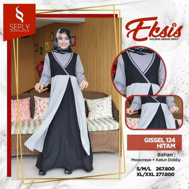Gamis SEPLY GISSEL 124 Hitam || Seply Ethica