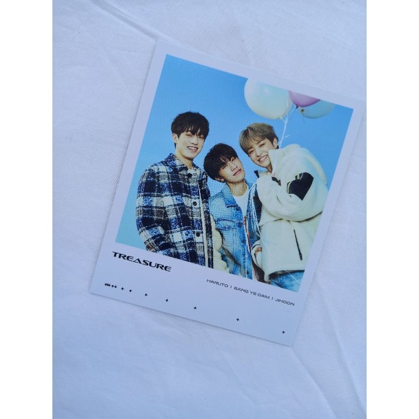 PHOTOCARD POLAROID TREASURE FULL ALBUM UNIT JIHOON YEDAM HARUTO