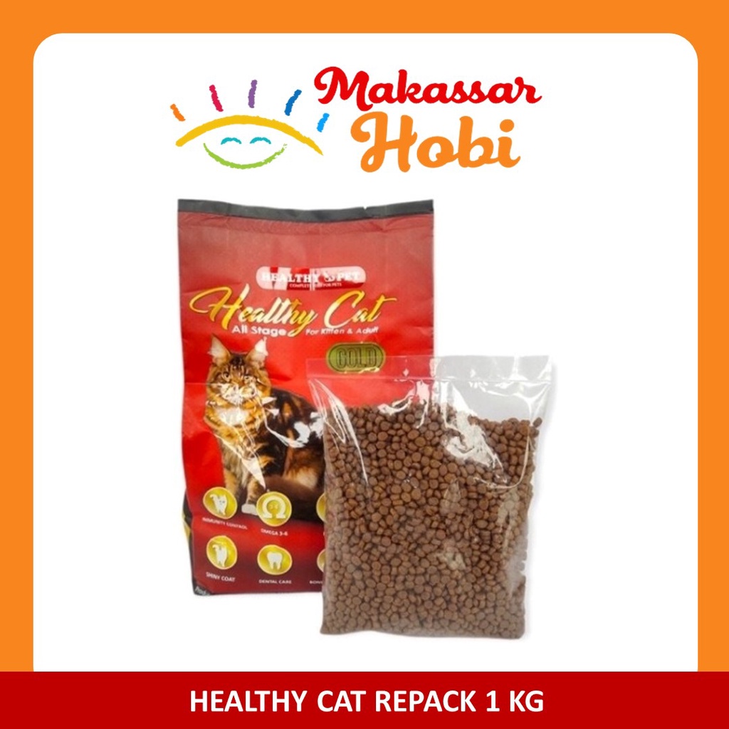 Healthy Cat Repack 1kg 1 kg Healty Pet Food Makanan Kucing Semua Umur