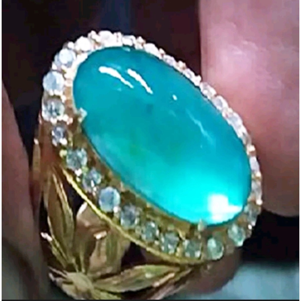 BACAN DOKO batu akik natural bacan doko gulau kristal giwang size kantoran 12,5mm