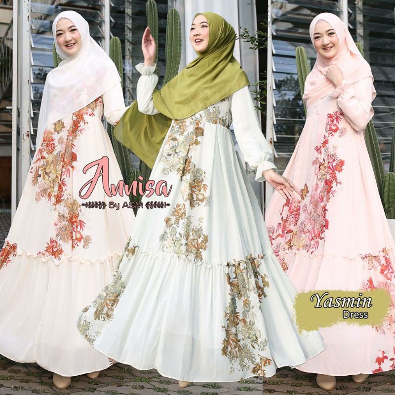 YASMIN DRESS GAMIS CERUTI BABYDOLL ORIGINAL BY ANNISA SYARI