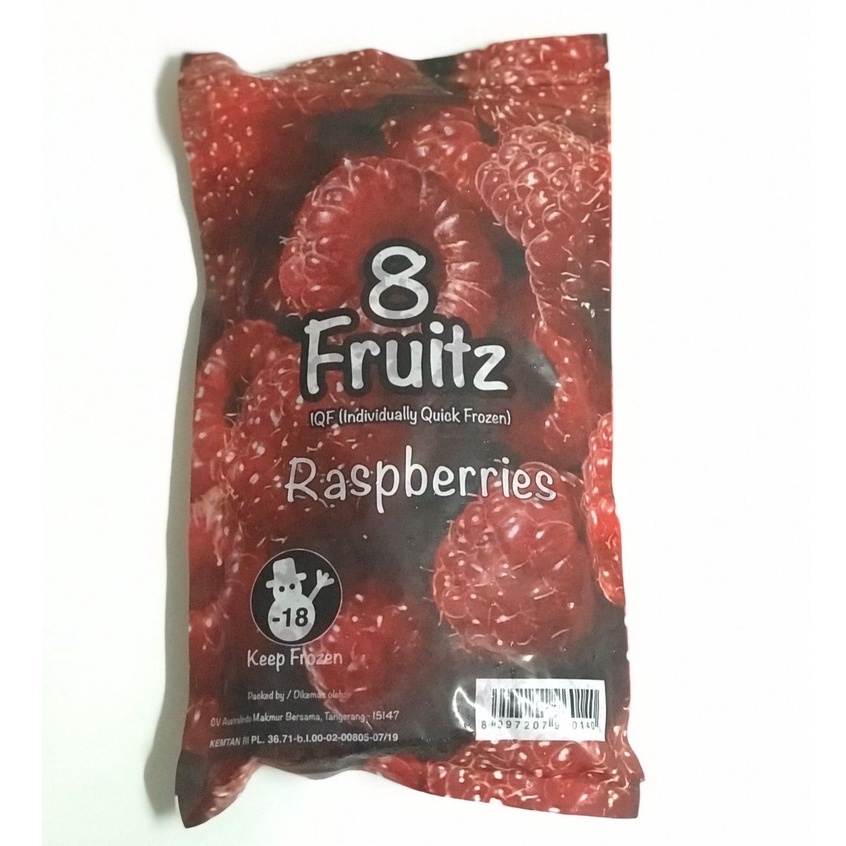 8 Fruitz IQF Raspberry Frozen 500 gr