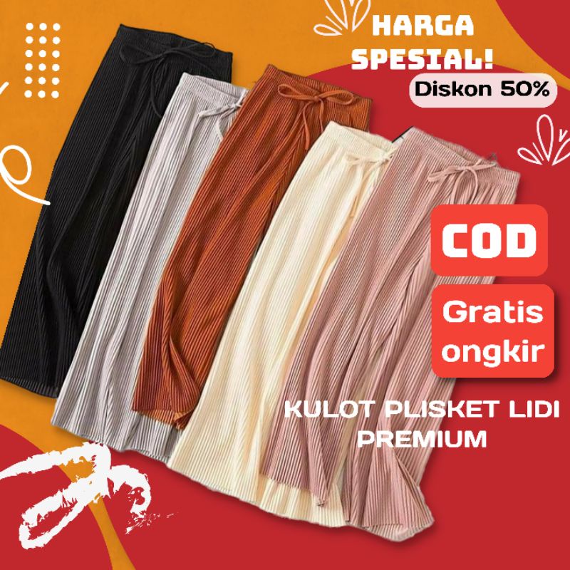KULOT PLISKET LIDI /CELANA PLISKET/KULOT PLISKET LIDI PREMIUM/CELANA KULOT/PLISKET