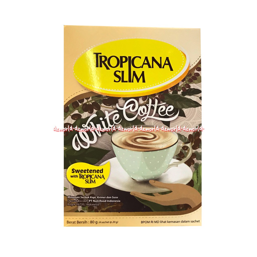 Tropicana Slim White Coffee 4sachet Kopi Putih Tropicana Low Sugar Rendah Gula Untuk Penderita Diabetes Diabet White Coffee Whitecofee Kofie Cofee TS