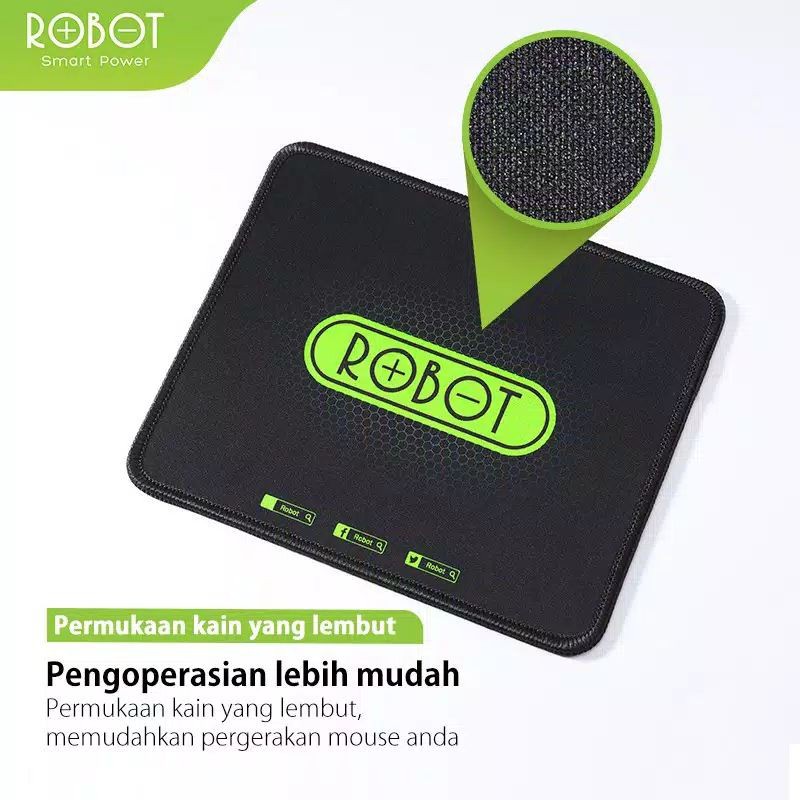 Robot Mousepad Tatakan Mouse Anti Slip Mouse Pad RP01 Cocok Untuk Gaming Hitam Murah Rubber Original Robot