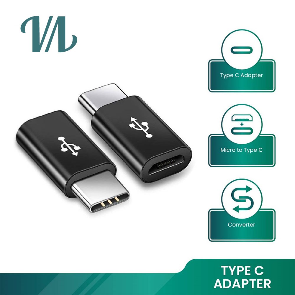 Adapter Converter Micro USB Female to Type C Male Konektor