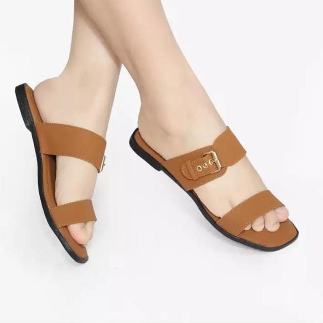 Serbuuuu.. Sendal Teplek Wanita Terbaru 2022 Dewasa Bahan Kulit | Sendal Wanita Dewasa Terbaru Origi