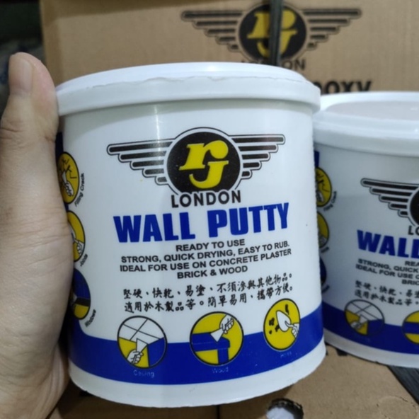 Dempul Premium RJ Wall Putty Dempul Tembok Kayu Serbaguna RJ London (1Kg / 1 Kilo)