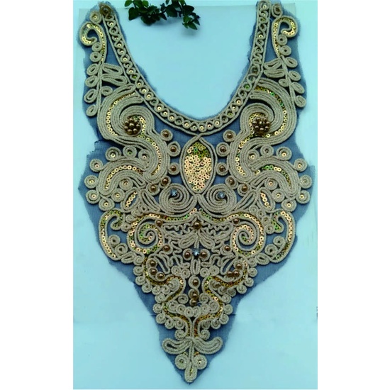 Renda Baju Aplikasi Gold /288