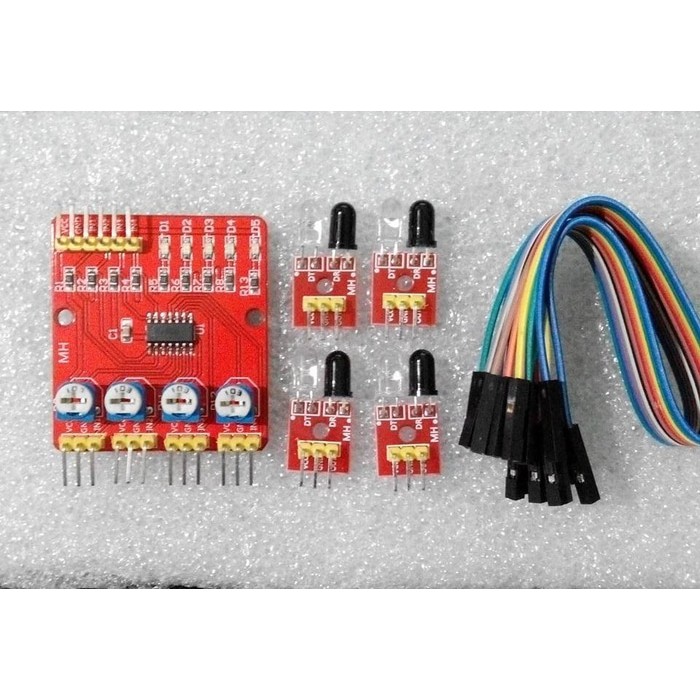 4 Channel IR Sensor Detector Tracking Line Follower Robot