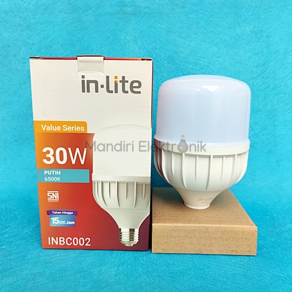 Lampu LED Bulb Capsule INLITE Value 20W 30W 40W 50W Lampu Garansi - Lampu LED Putih Bergaransi 20 30 40 50 Watt