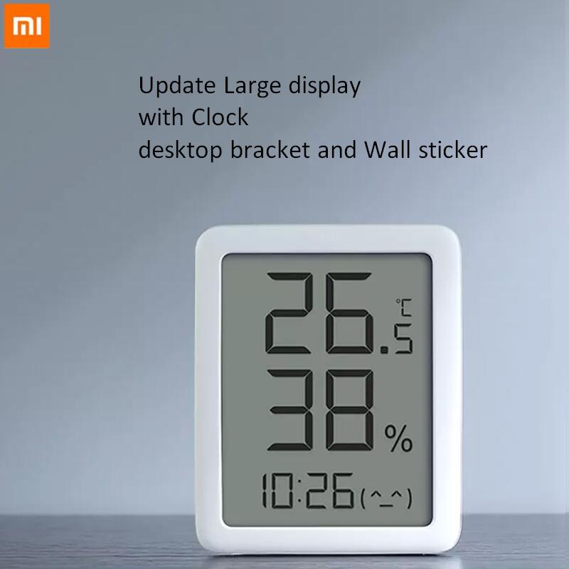 Miaomiaoce E-ink Screen LCD Large Digital display Thermometer Hygrometer ClockTimmer watch Temperature Humidity Sensor from xiaomi