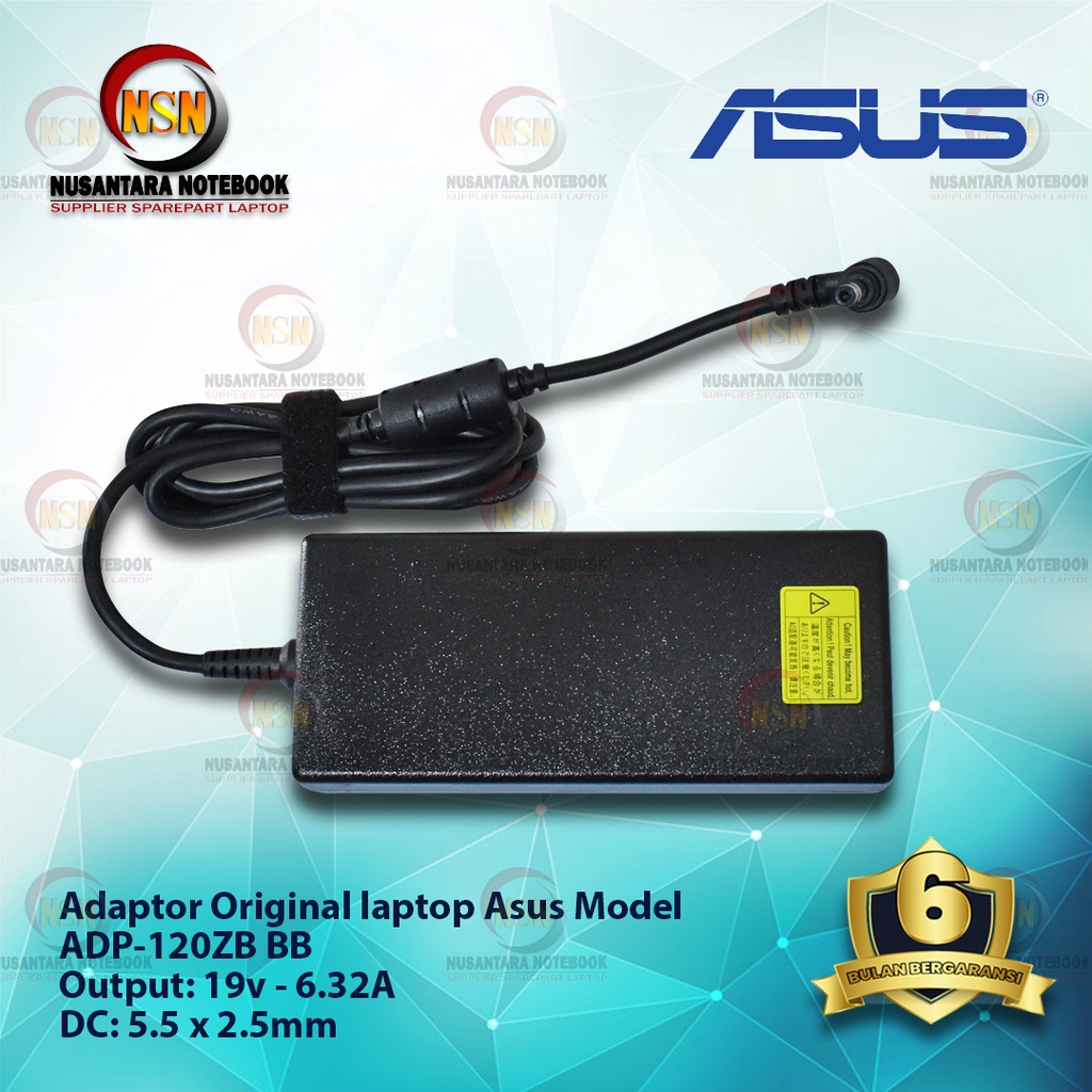 Adaptor Charger Original Asus 19V - 6.32A DC 5.5*2.5 Standard Model