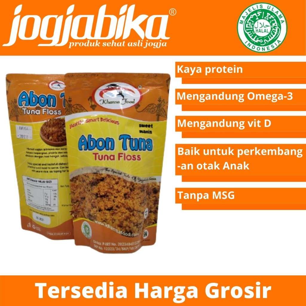 

Abon Tuna Floss Original Halal BPOM SNI Bumbu Alami Khansa Food 90 g