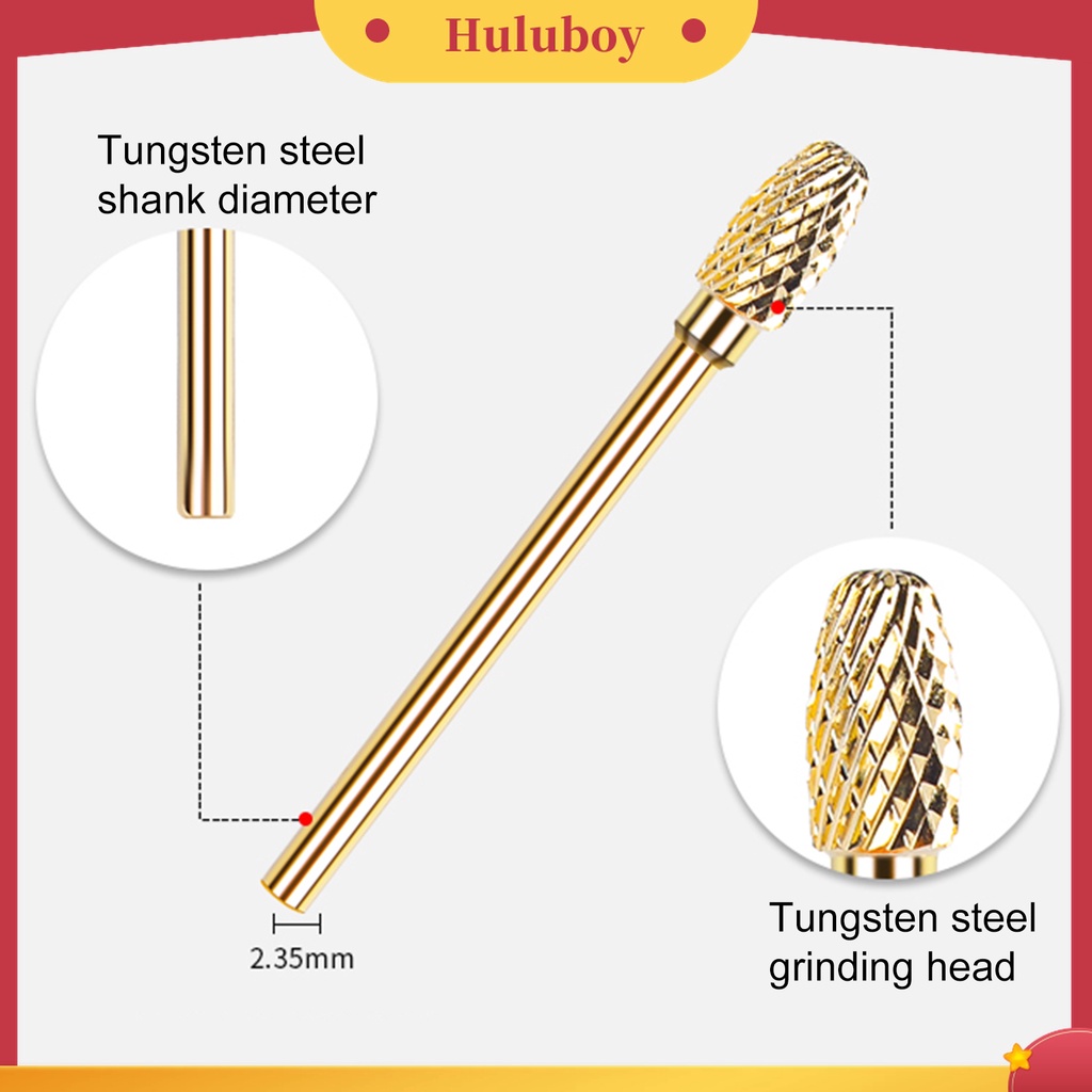 Huluboy Huluboy♡ Mata Bor Bahan Tungsten Steel Untuk Manicure / Pedicure