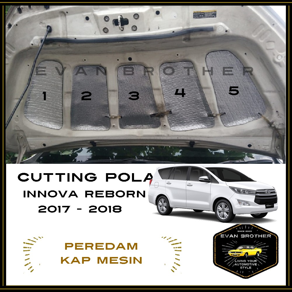 Peredam Panas Kap Mesin Mobil Innova Reborn Tahun 2017 - 2018 / Cutting Pola Inova Reborn