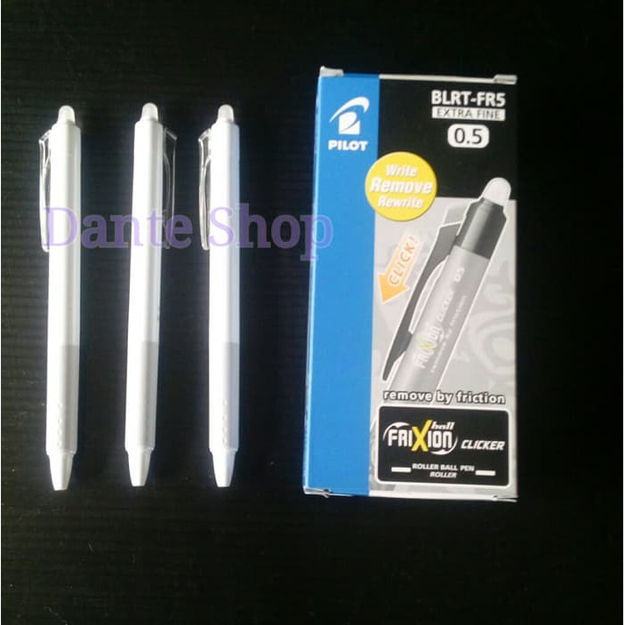 

JUAL PULPEN PILOT FRIXION WHITE / PUTIH ( TINTA HITAM ) >> LIMITED EDITION