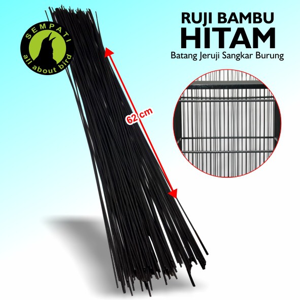 Batang Ruji Bambu Jeruji Sangkar Burung Hitam Doff Shopee Indonesia