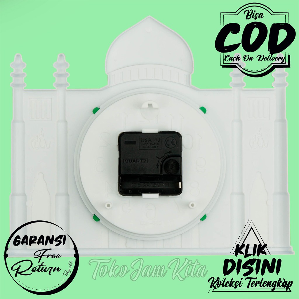 JAM DINDING ISLAMI UNIK MURAH INCLUDE PACKING KOMPLIT & GARANSI FREE RETURN 348-3