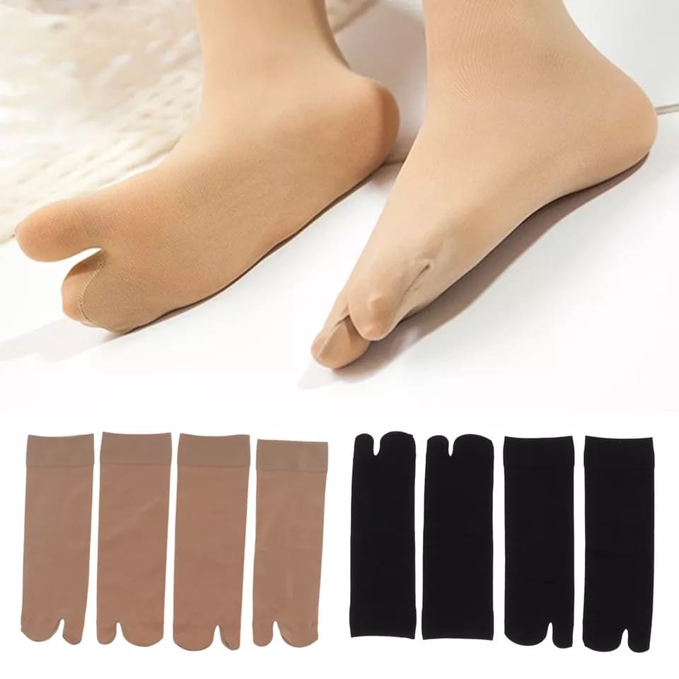 Kaos Kaki Wanita Jempol Diatas Mata Kaki Kaos Kaki Kulit Jari Jempol Polos Muslimah Kaus Kaki Hijab Woman Socks FingerTumb Stocking Import Quality