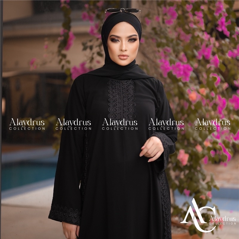 Baju Muslim Abaya Bordir Gamis Maxi Dress Arab Saudi Bordir Zephy Turki Umroh Dubai Turkey India 529