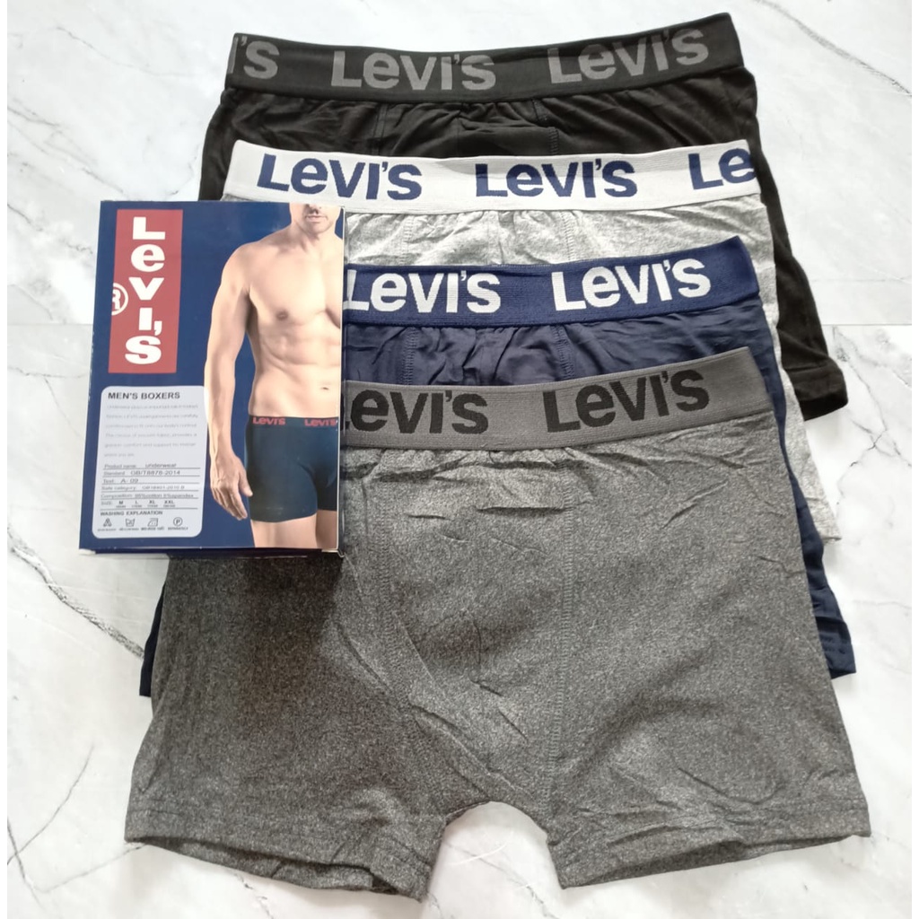 3 PCS CELANA DALAM BOXER PRIA / BOXER LEFIS BOX BIRU